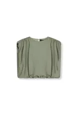 Refined Department Flowy Cropped Blouse Liv - Army