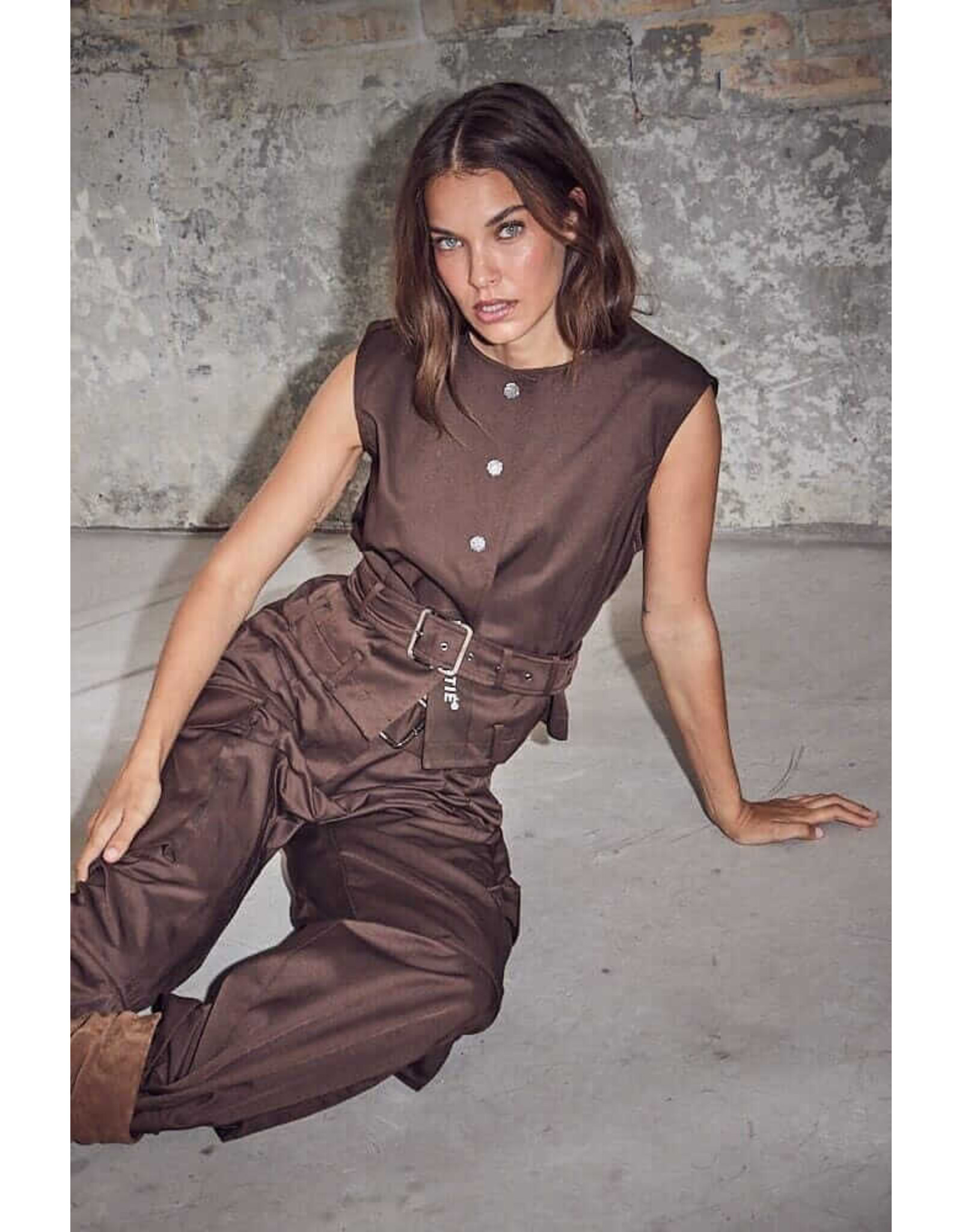 Haute L'amitié Rabi Belt Vest - Mocca