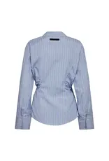 Haute L'amitié Nina Strap Shirt - Pale Blue Stripe