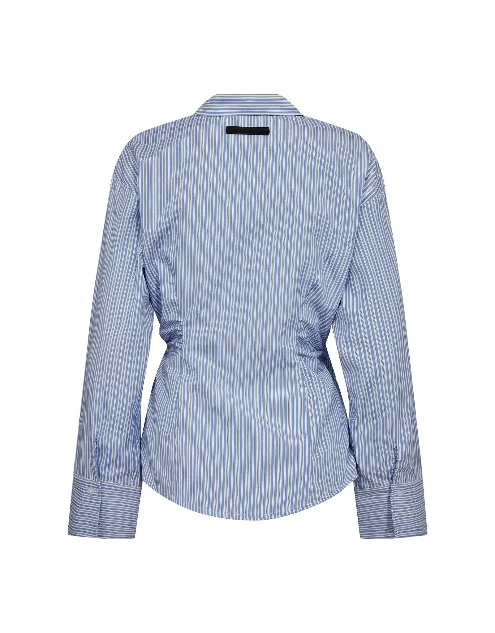 Haute L'amitié Nina Strap Shirt - Pale Blue Stripe