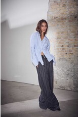 Haute L'amitié Nina Strap Shirt - Pale Blue Stripe
