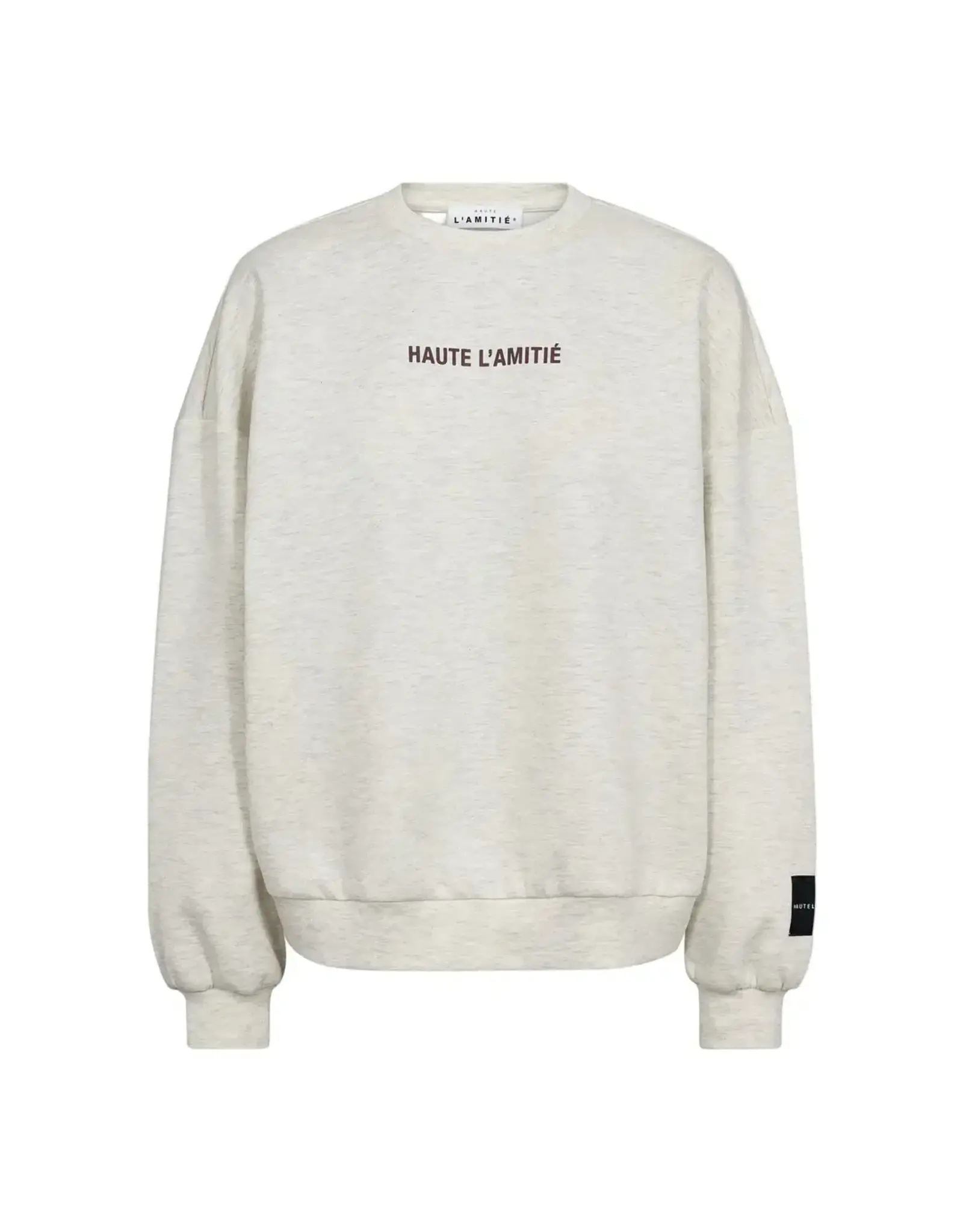 Haute L'amitié Back Print Studio Sweat - Pearl Melange
