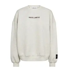 Haute L'amitié Back Print Studio Sweat - Pearl Melange