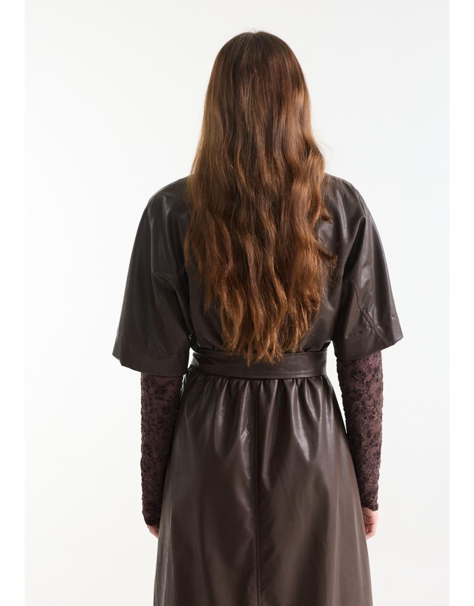 Jansen Linn Jurk - Dark Brown