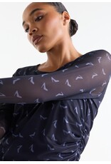 Jansen Jenny Top Mesh Heel Print - Dark Blue