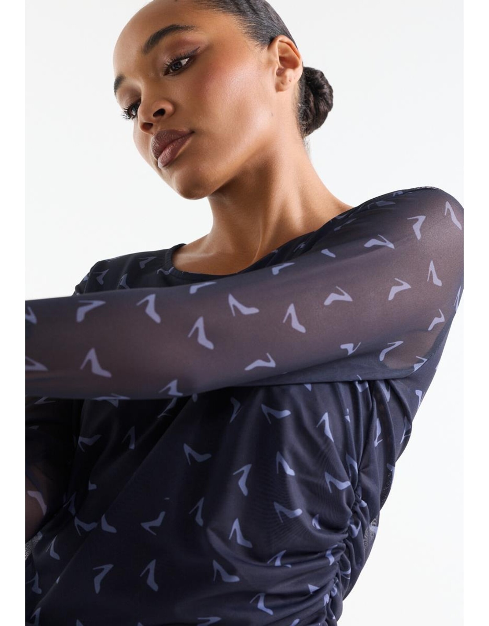 Jansen Jenny Top Mesh Heel Print - Dark Blue