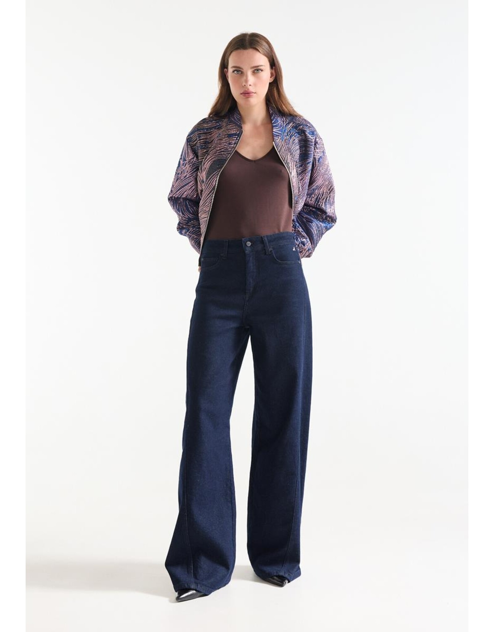 Jansen Jane Jeans Wide Leg Long - Dark Blue Denim