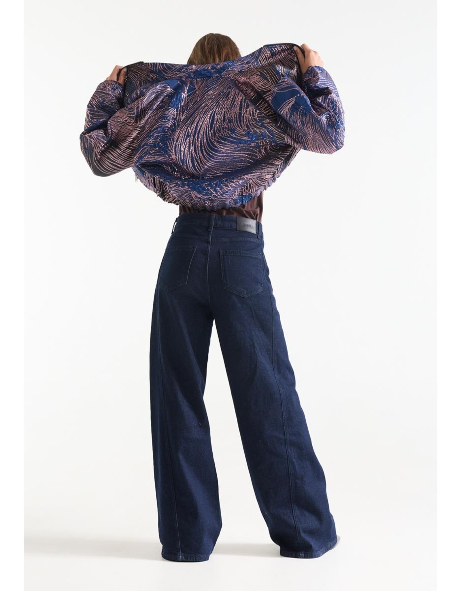Jansen Jane Jeans Wide Leg Long - Dark Blue Denim