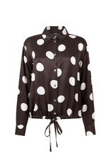 Jansen Dot Blouse - Dark Brown