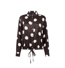 Jansen Dot Blouse - Dark Brown