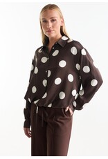 Jansen Dot Blouse - Dark Brown