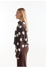 Jansen Dot Blouse - Dark Brown