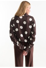 Jansen Dot Blouse - Dark Brown