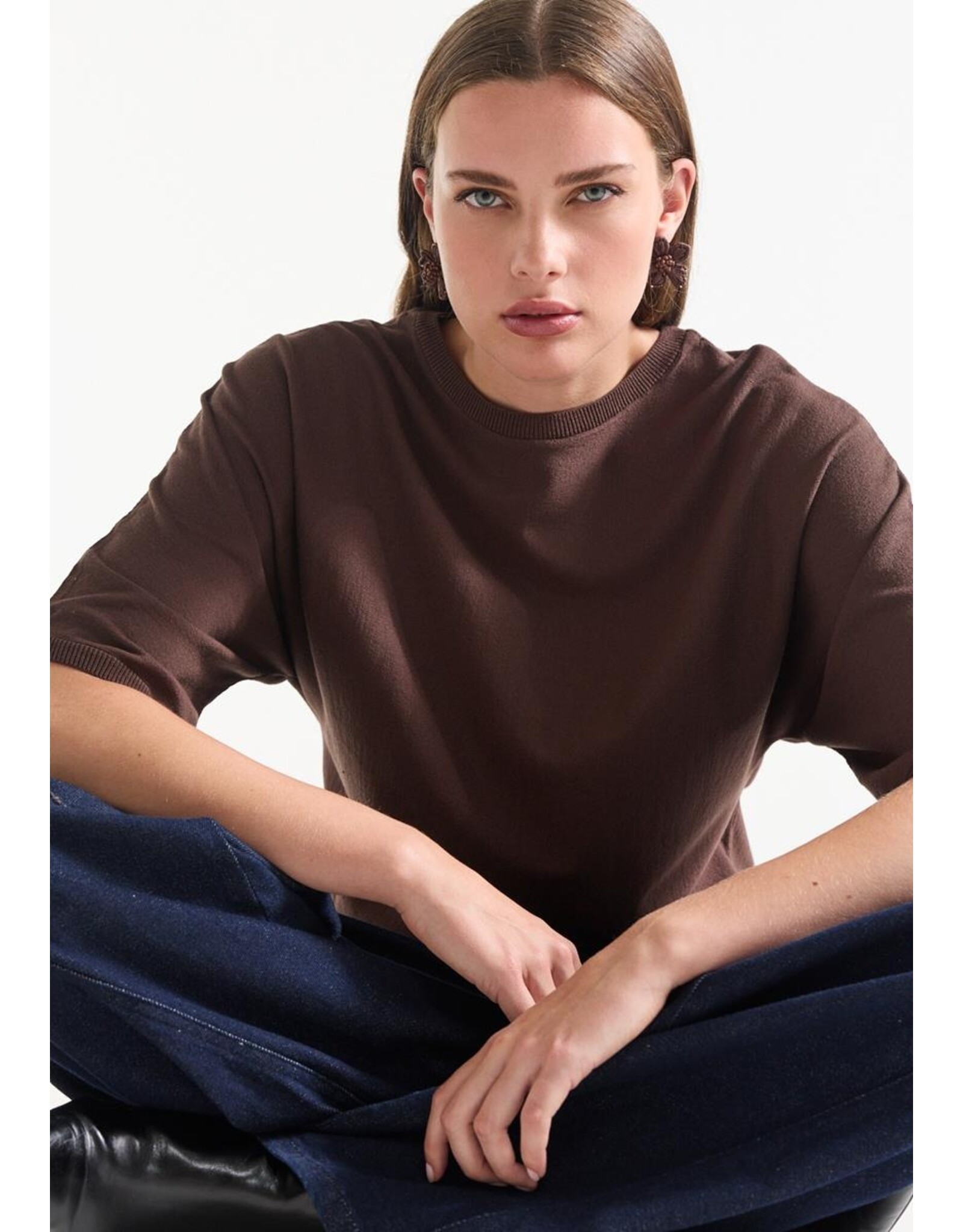 Jansen Aniek Trui - Dark Brown