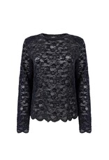 Jansen Kiki Top Lace Longsleeve - Dark Blue