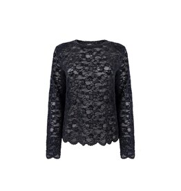 Jansen Kiki Top Lace Longsleeve - Dark Blue