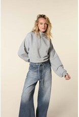 Homage High Neck Sweater With Zipper - Grey Melange