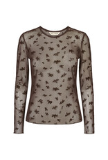 Rue de Femme Round Neck Blouse - Chocolat