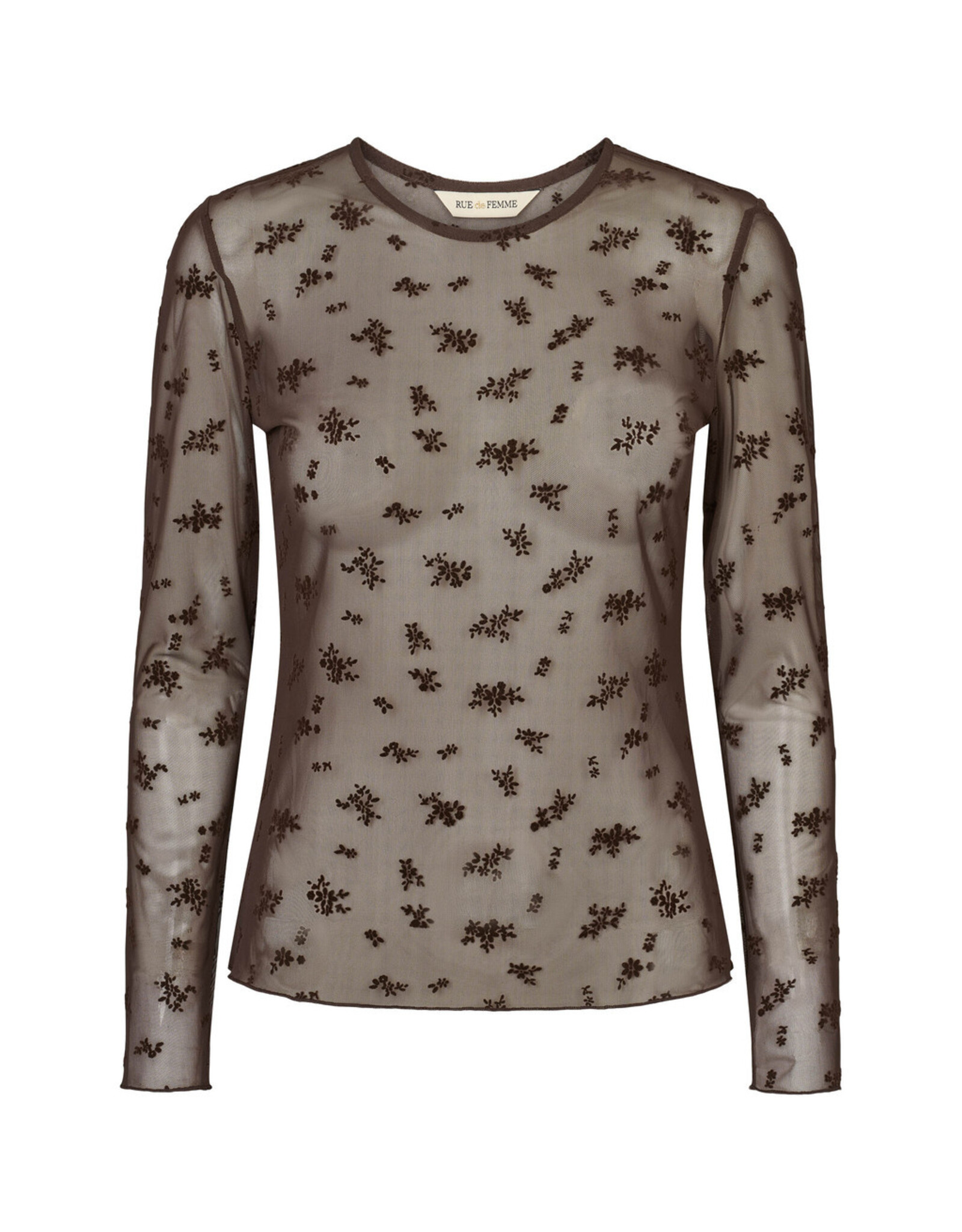 Rue de Femme Round Neck Blouse - Chocolat