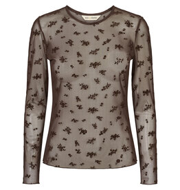 Rue de Femme Round Neck Blouse - Chocolat