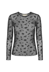 Rue de Femme Round Neck Blouse - Black