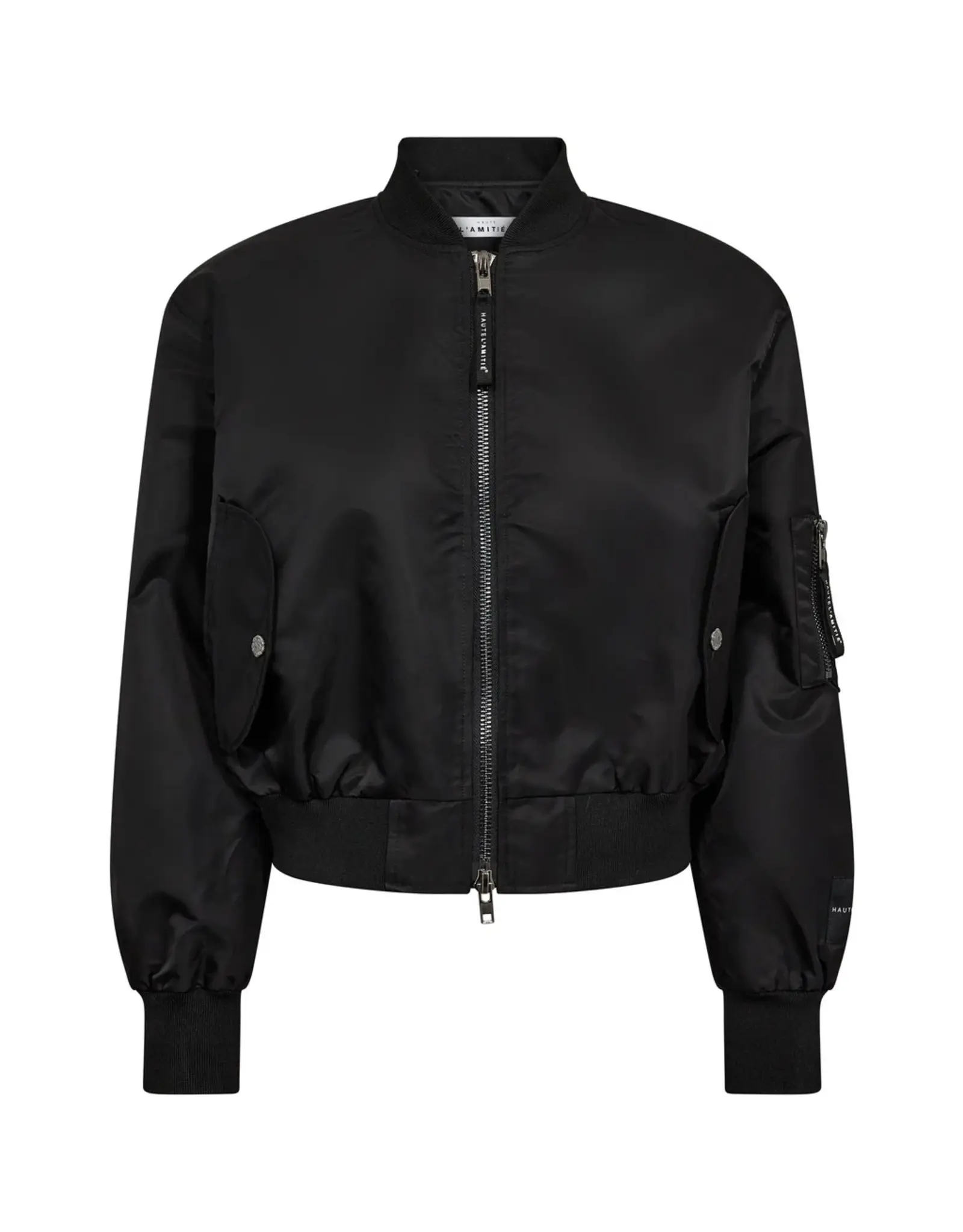 Haute L'amitié Sally Crop Bomber - Black