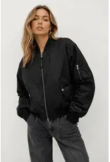Haute L'amitié Sally Crop Bomber - Black