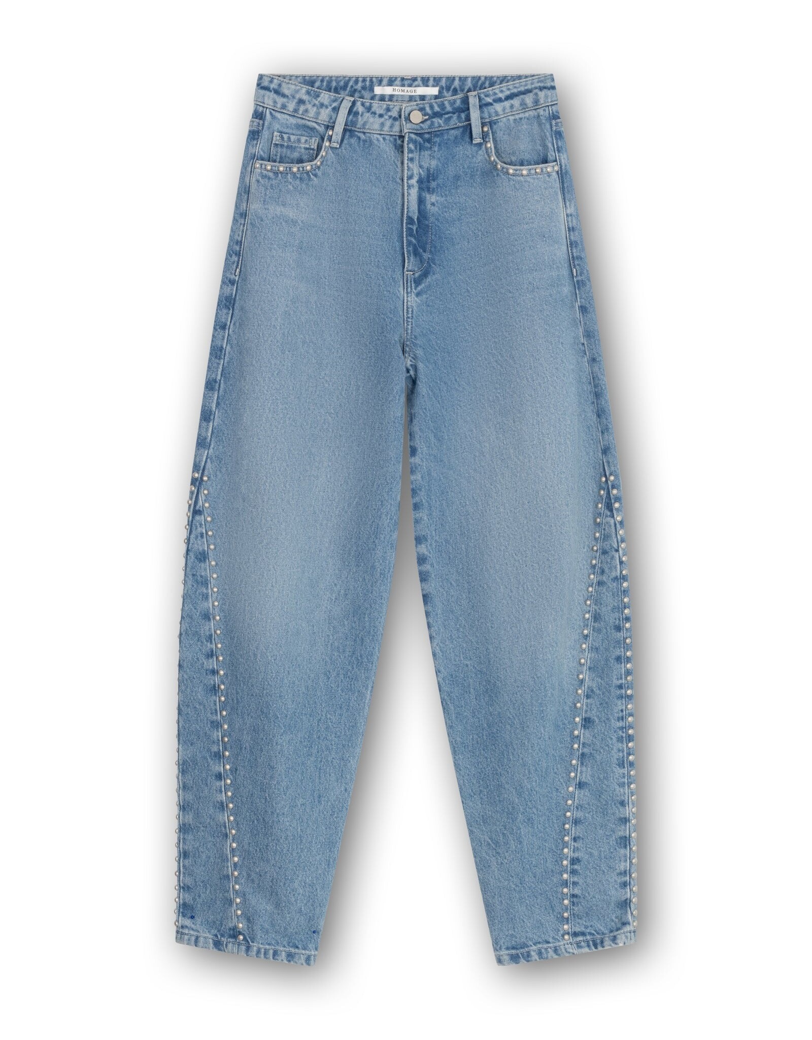 Homage Amber - Balloon Jeans with studs vintage wash
