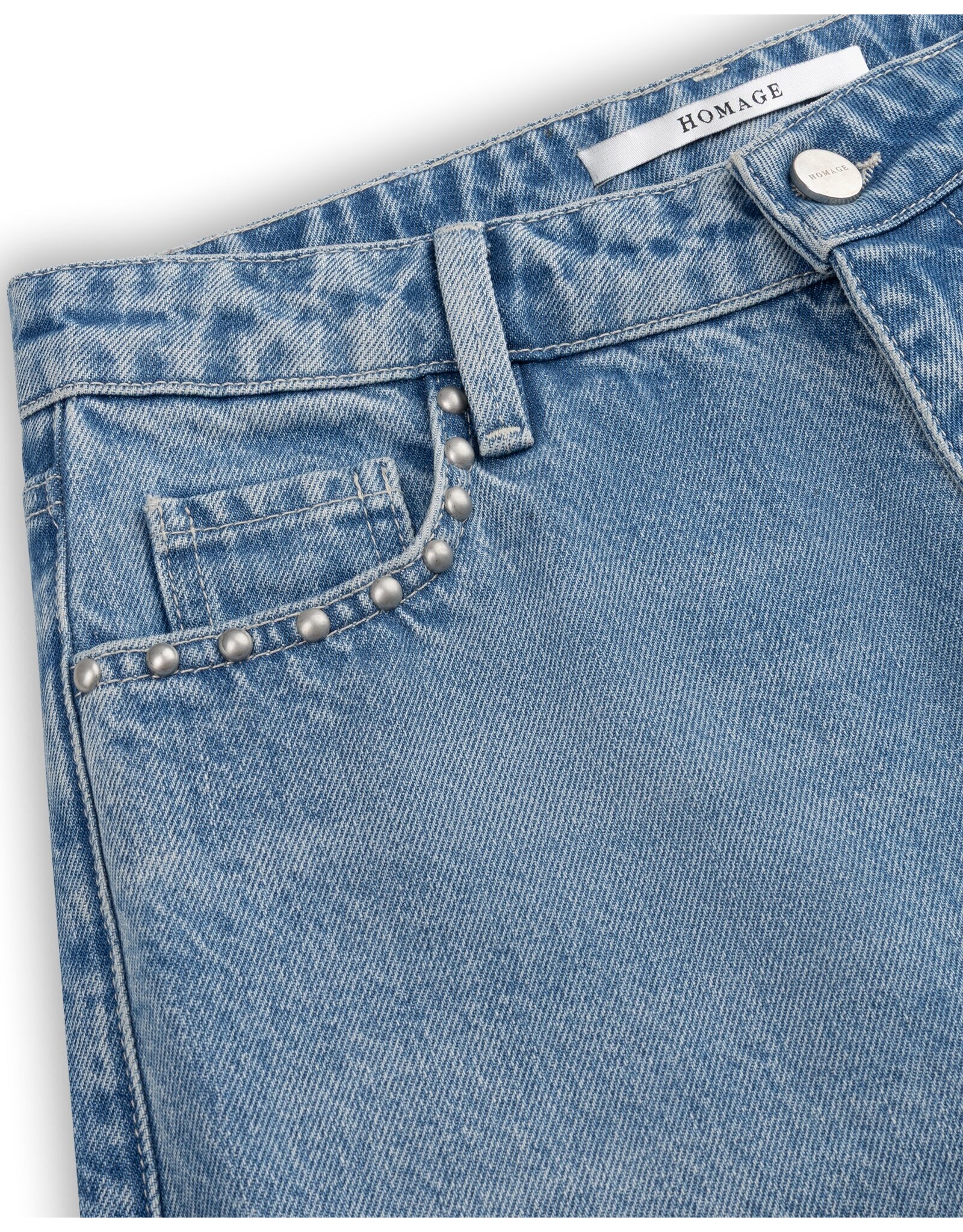 Homage Amber - Balloon Jeans with studs vintage wash