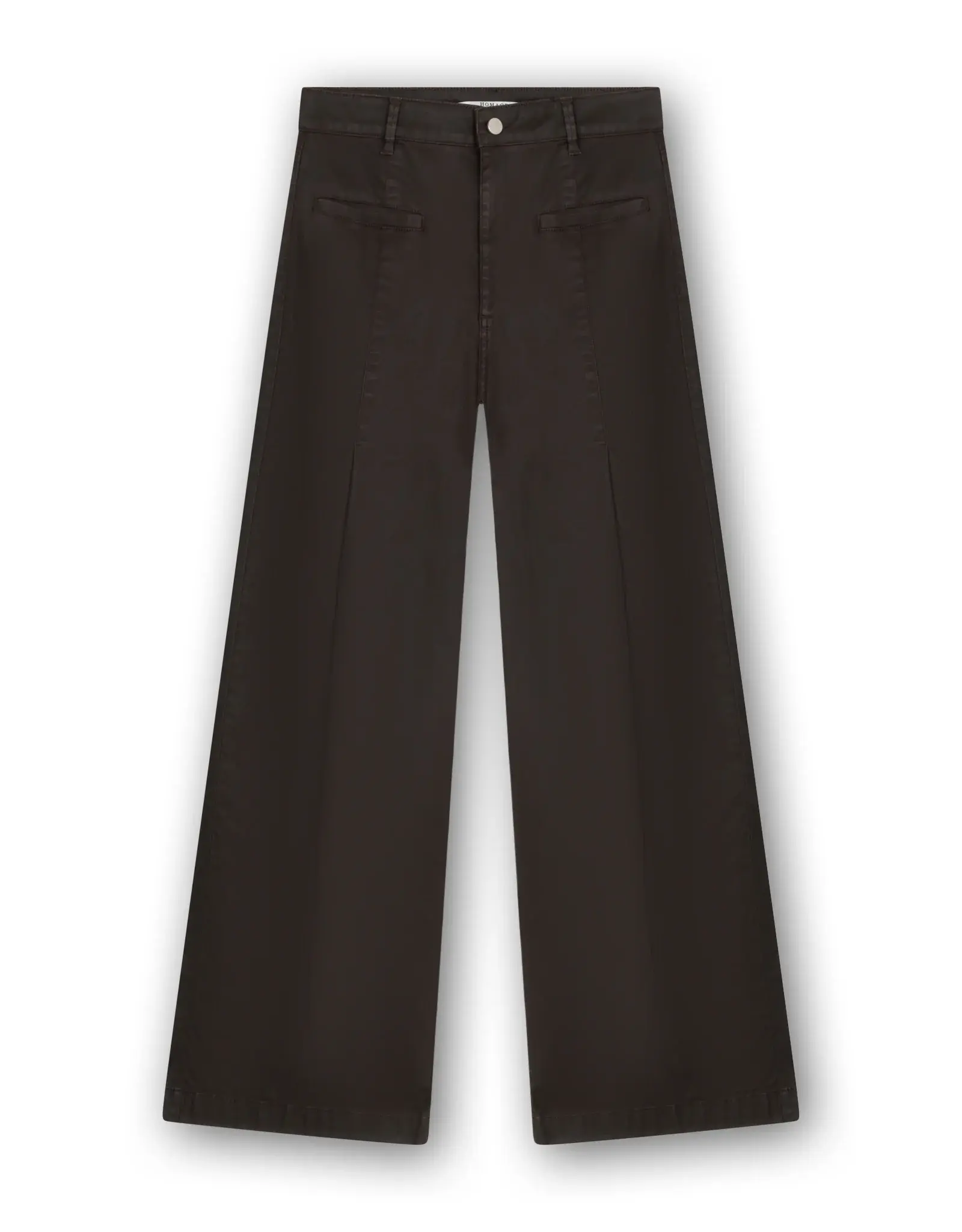 Homage Tailored Jeans With Leather Coating - Brown Coated