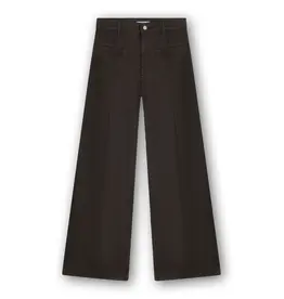 Homage Tailored Jeans With Leather Coating - Brown Coated
