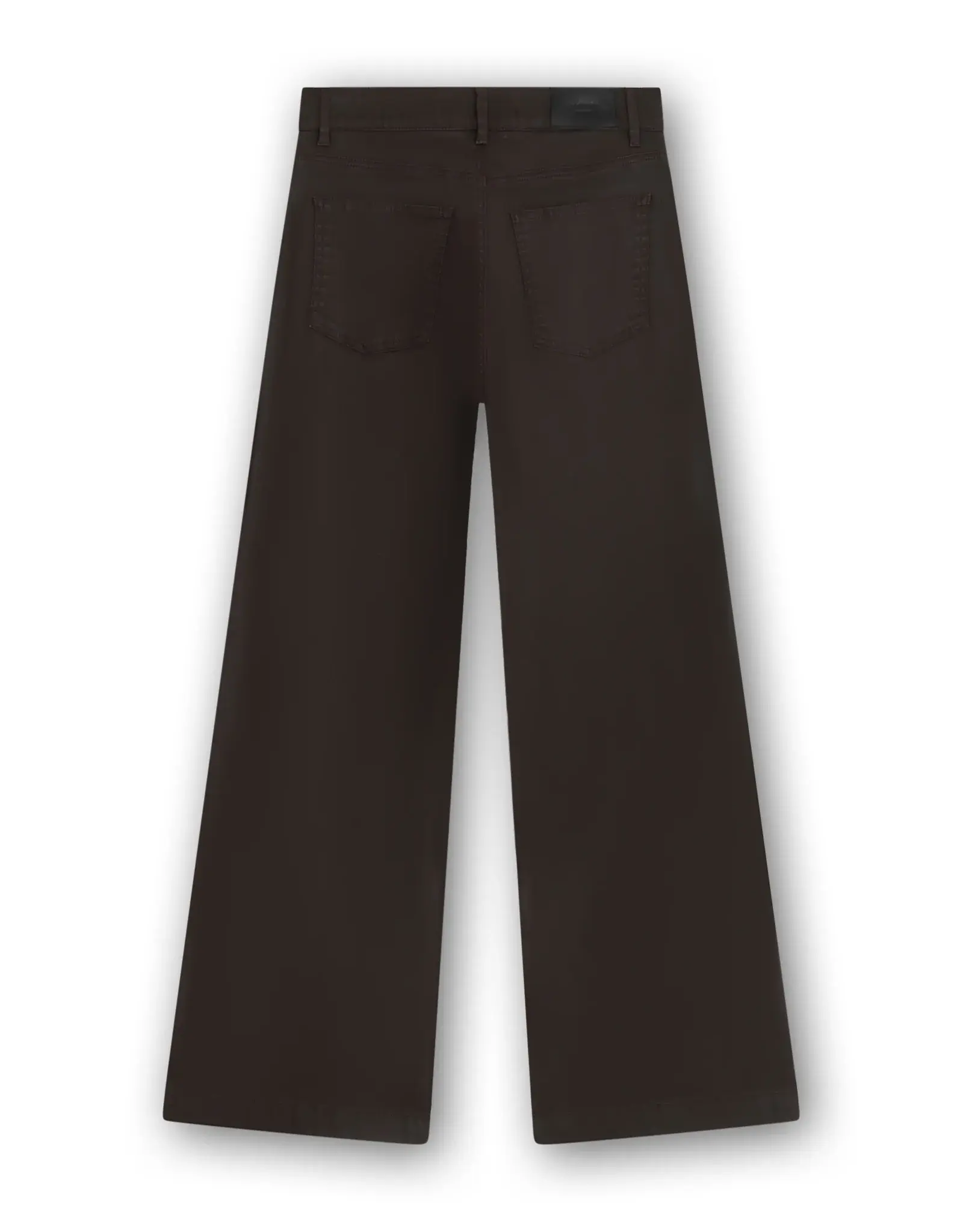 Homage Tailored Jeans With Leather Coating - Brown Coated