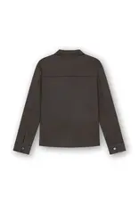 Homage Fitted Blouse with leather coating - Brown Coated