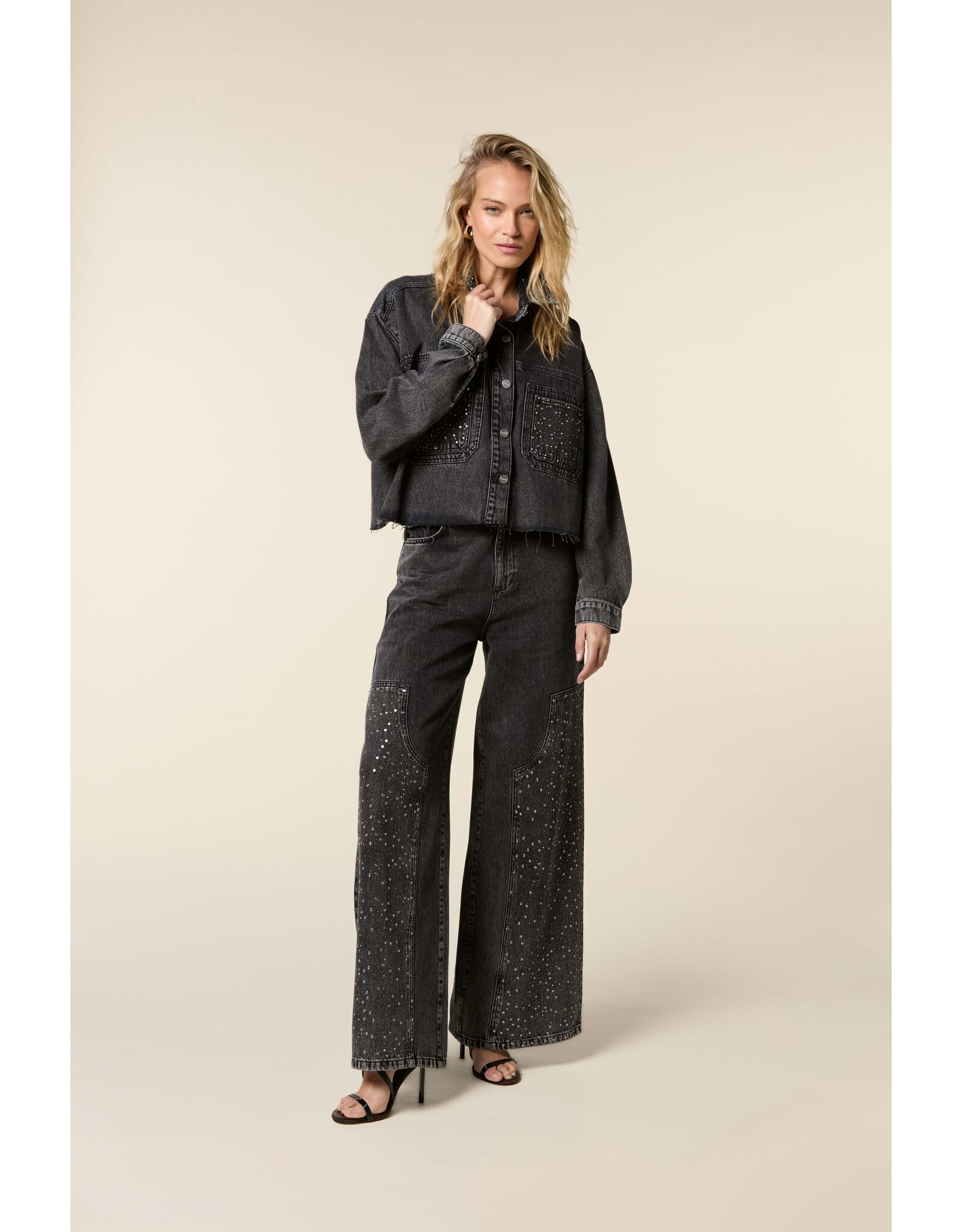 Homage Palazzo jeans with strass - Antra Used