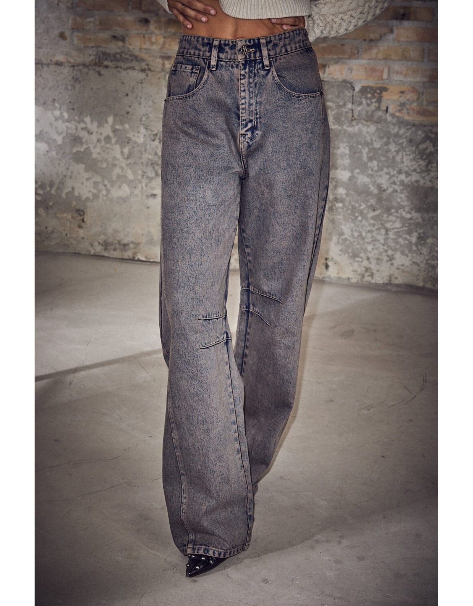 Haute L'amitié Drew Barrel Panel Tall Jeans - Mocca
