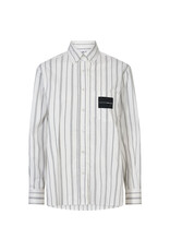 Haute L'amitié Crystal Heart stripe shirt - White