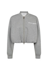 Haute L'amitié Maxi crop zip sweat - Grey Melange