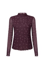 Jansen Jola mesh top - wine rose