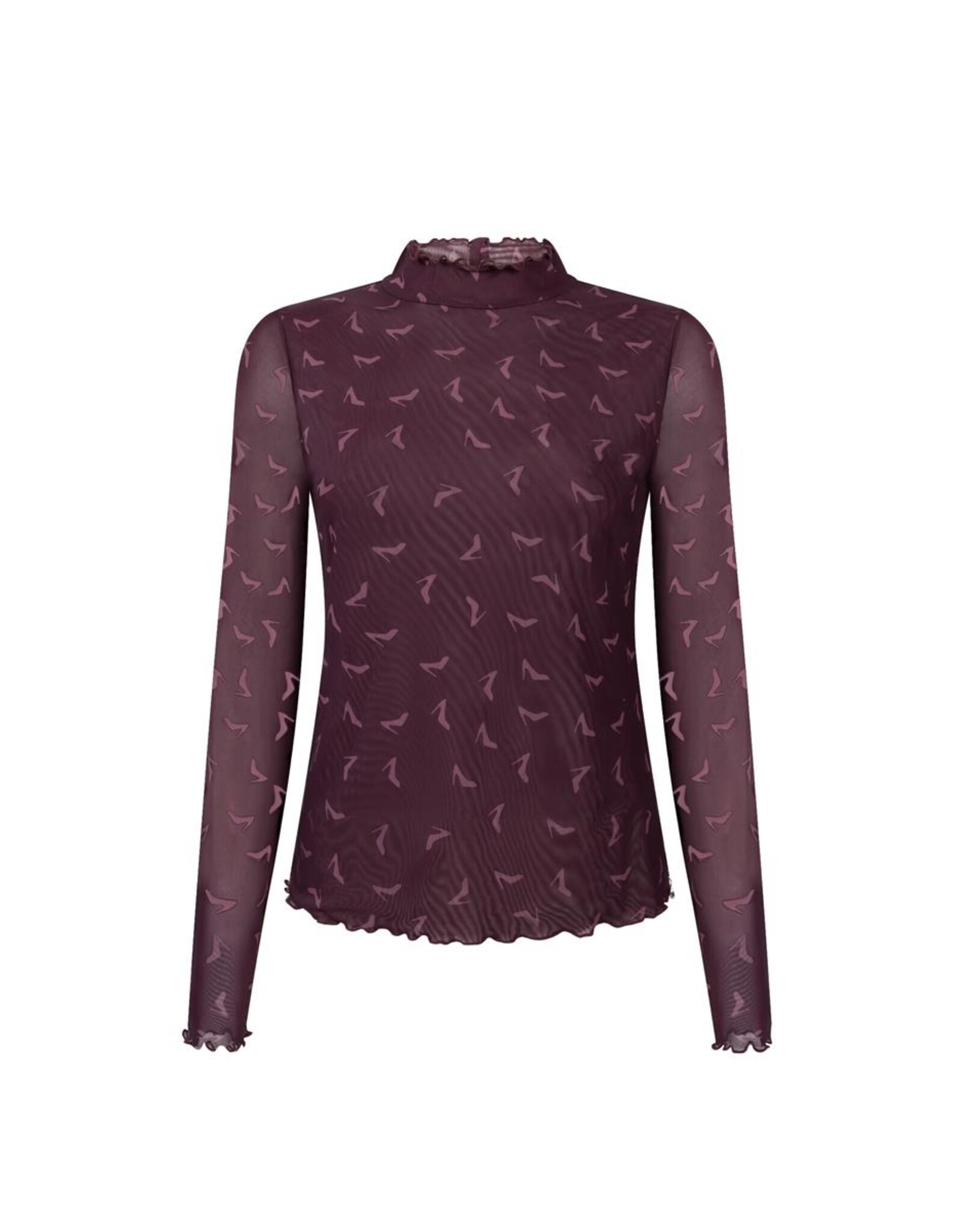 Jansen Jola mesh top - wine rose