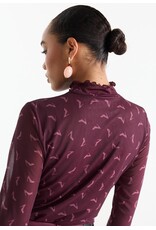 Jansen Jola mesh top - wine rose
