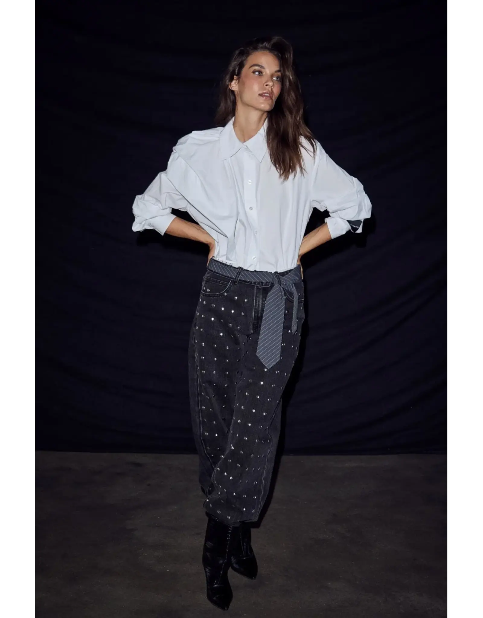 Haute L'amitié Cosmopolitan Drape Shirt - White