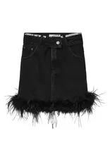 Haute L'amitié Flip waist feather skirt - Black