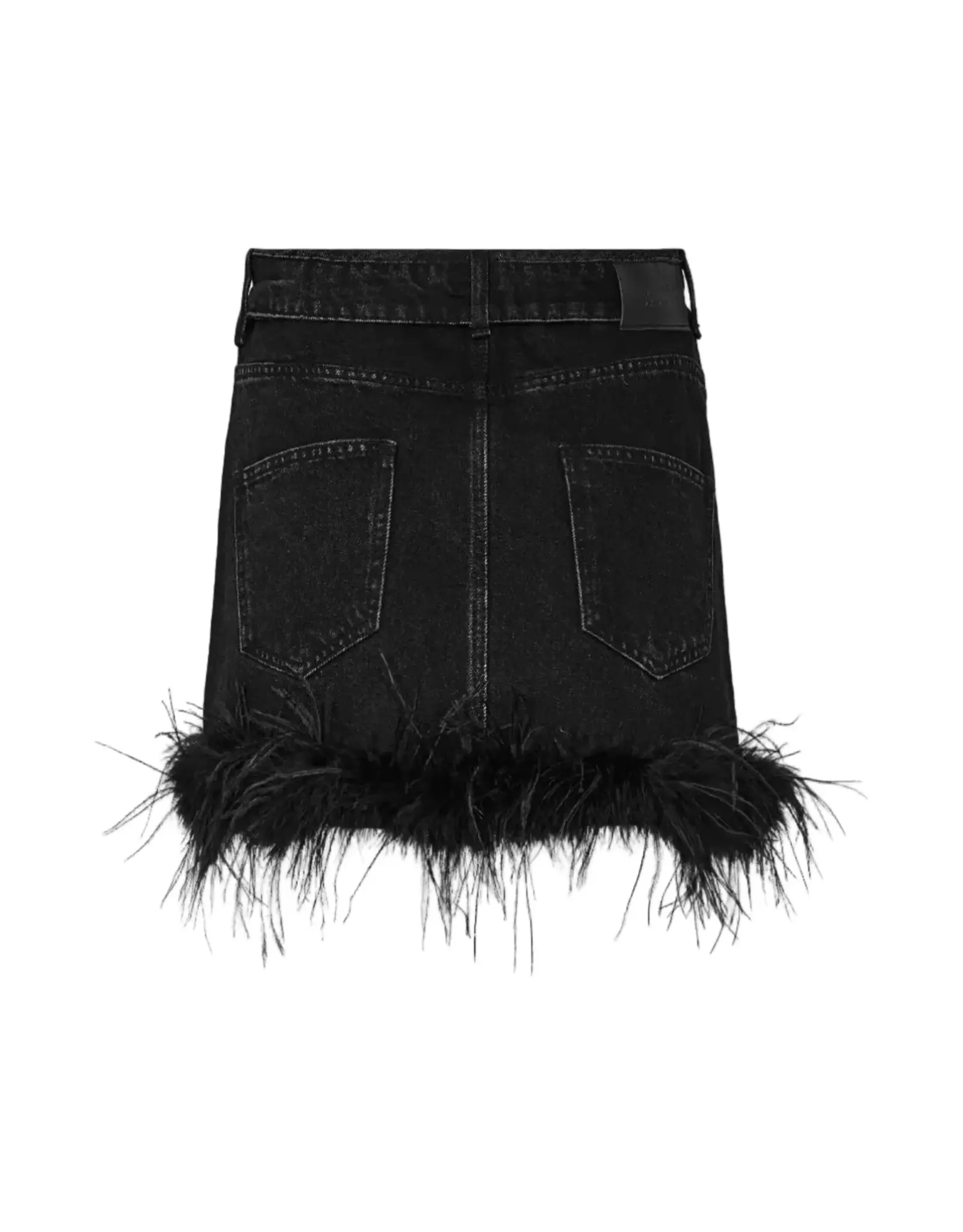 Haute L'amitié Flip waist feather skirt - Black