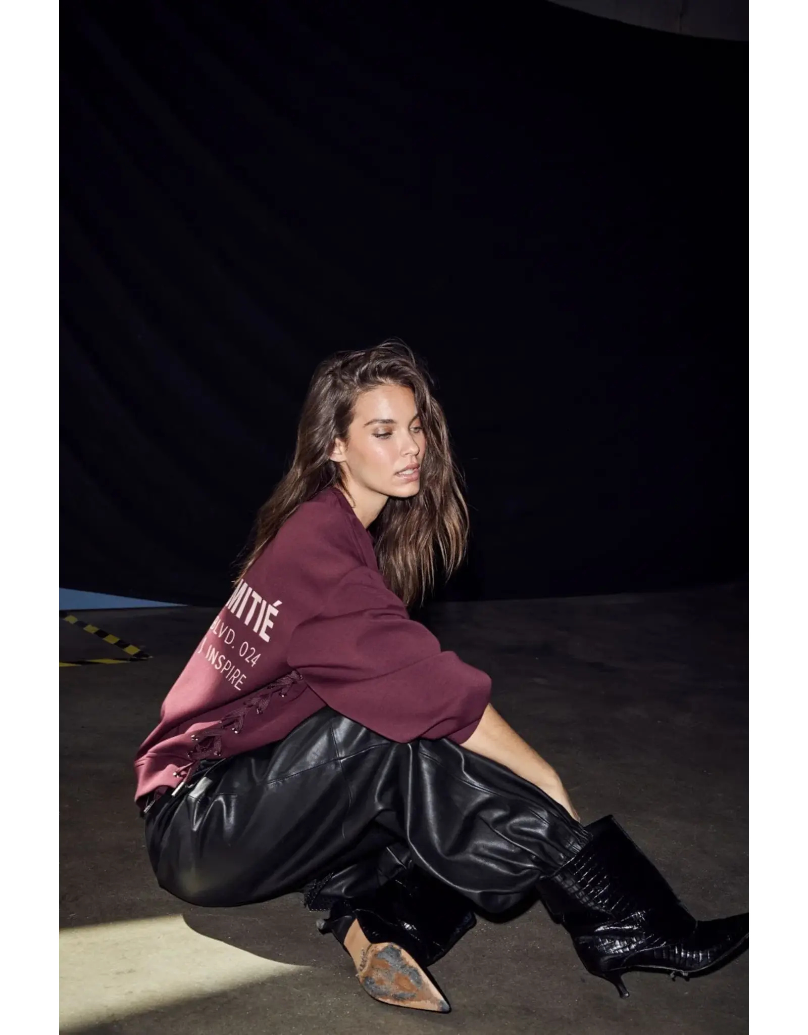Haute L'amitié New studio tie sweat - Wine