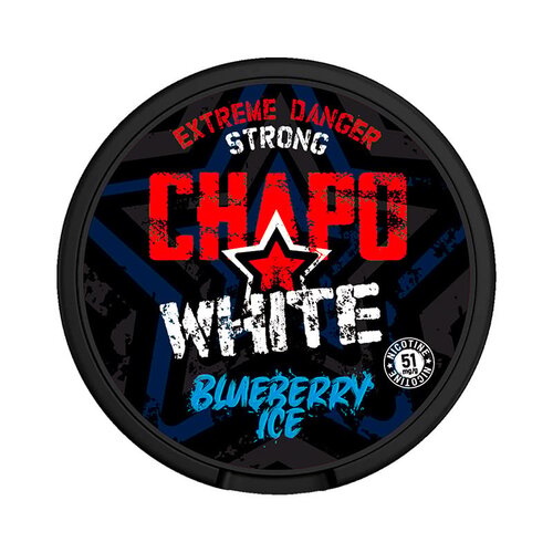 CHAPO WHITE CHAPO WHITE Blueberry Ice Danger Strong CHAPO WHITE CHAPO WHITE Blueberry Ice Danger Strong