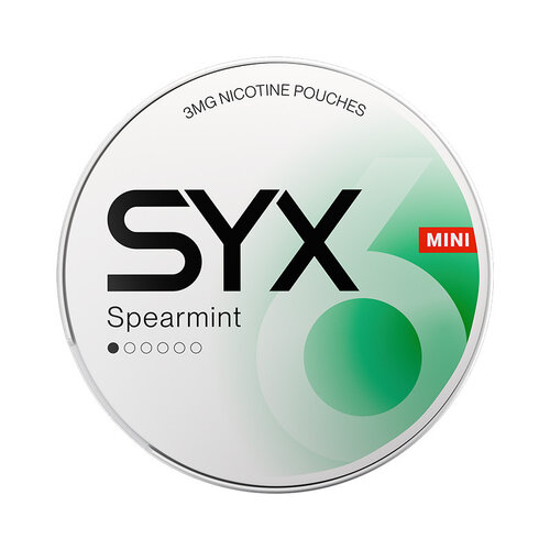 SYX SYX Spearmint Mini | Premium Nicotinezakjes SYX SYX Spearmint Mini | Premium Nicotinezakjes