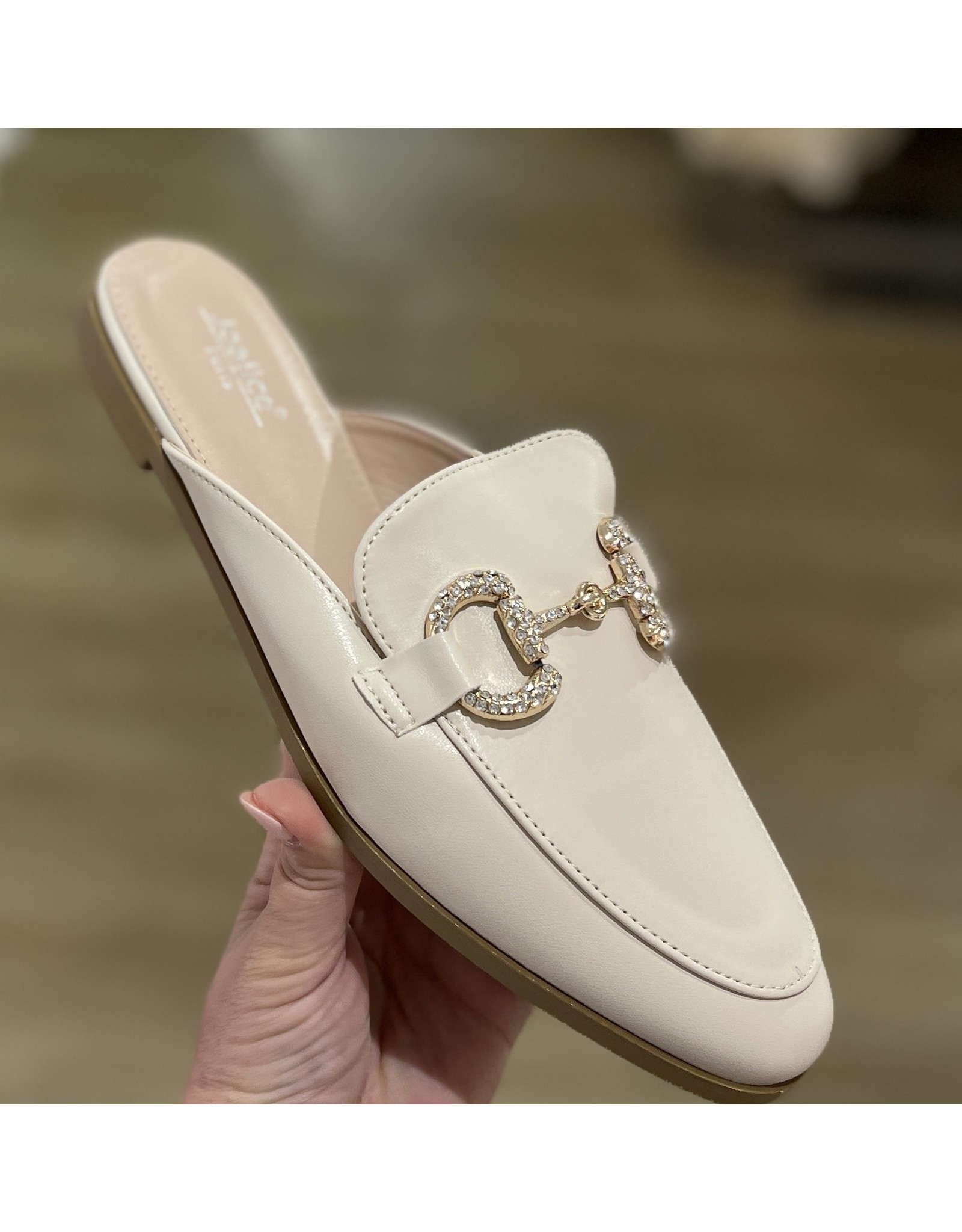 Slipper beige met goud