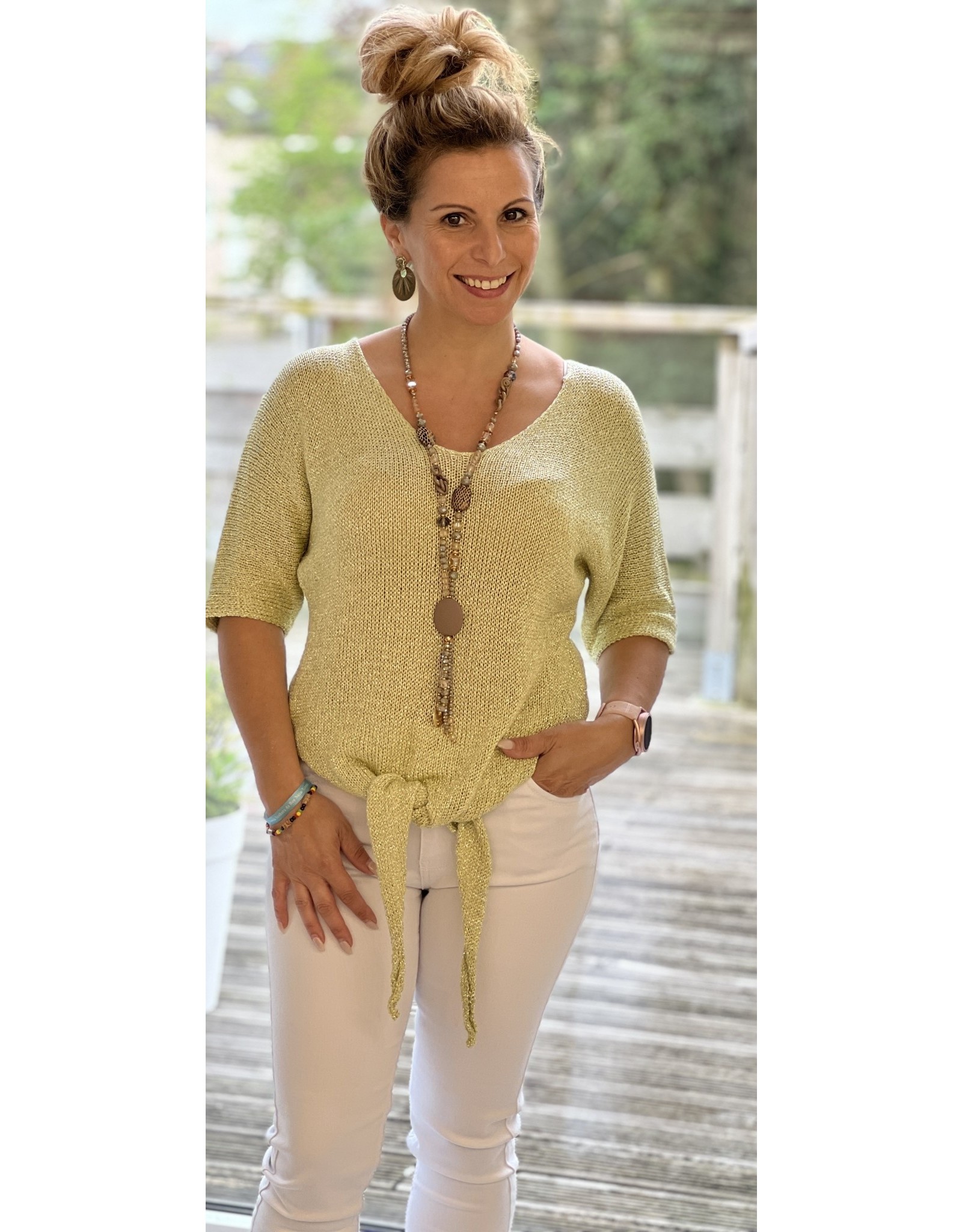 Brussel Trui gecrocheerde munt kleur