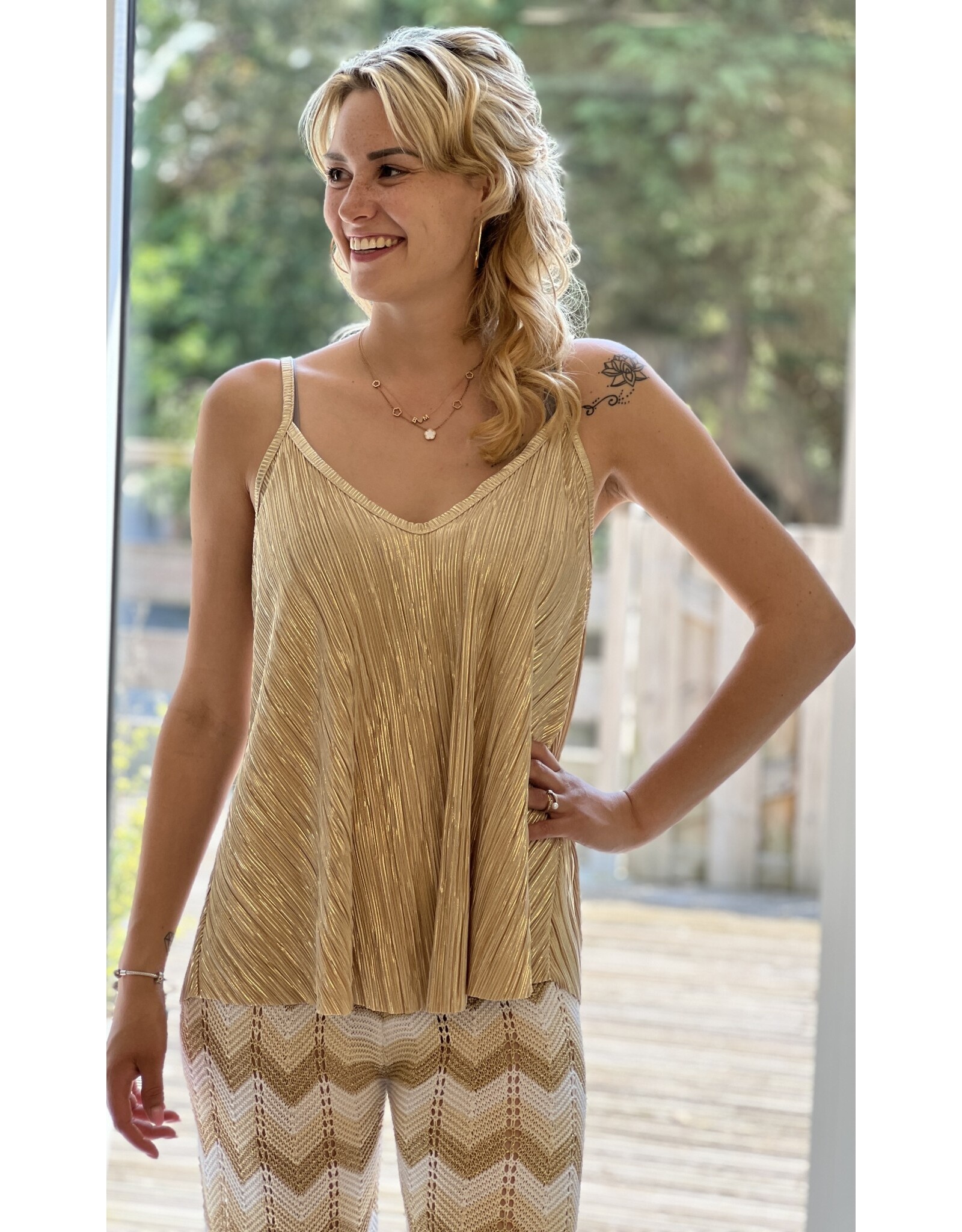 Brussel Top goud plooi