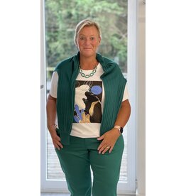 Kaffe T shirt wit met print